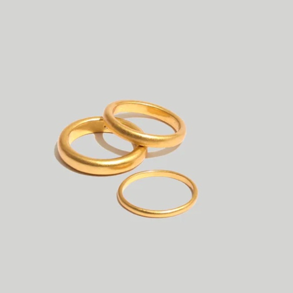 Madewell Chunky Stacking Ring Set NWT